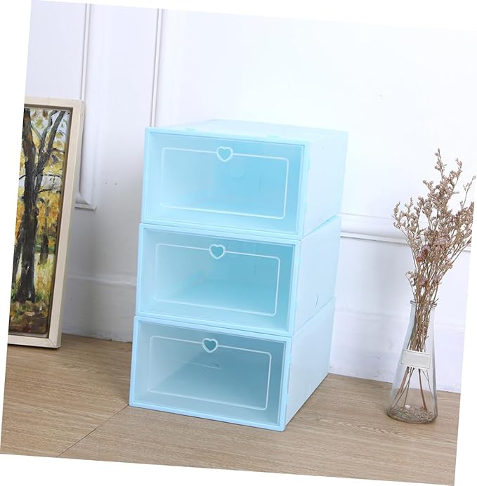 ULTECHNOVO 6pcs Shoe Box Storage Box Capacity Sandal Storage Organizer Easy to View Plastic Case