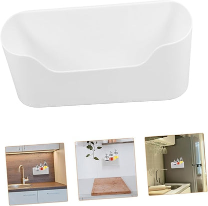 2Pcs Wall Mounted Storage Boxes Adhesive Cabinet Door Organizers for Efficient Space Saving Floating Containers for Makeup Sundries and Pantry Items Stylish