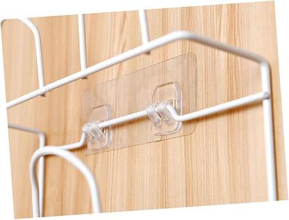 DOITOOL Shoe Rack, Double- Layer Shoes Rack Wall Mount Slippers Hanging Shelf Slipper Storage Organizer (White)