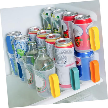 3pcs Soda Can Dispenser and Storage Box Fridge Organizer for Drinks Easy Access Can Holder Random Color
