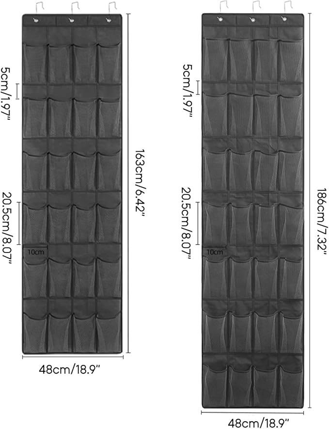 24/28 Grid Shoes Organizer Over The Door Hanging Shoe Rack Wall-Mounted Storage Holder for Bedroom Closets Door Hanger
