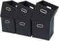 Black Fabric Cubby Storage Bins,13x13x13 Inches ,Cube Organizer Bin Foldable Storage Boxes with Dual Handles Fabric Organizer Box and collapsible Storage basket,Set of 6,Grey