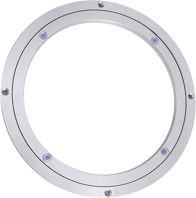 10“ Lazy Susan Turntable 110 LBS, Heavy Duty Aluminium Alloy Table Bearing Swivel Plate Hardware for Dining-Table