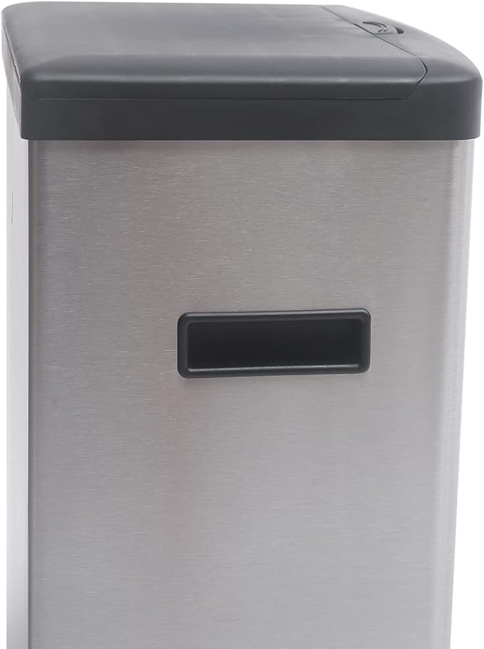 Auto Rice Dispenser,Grain Dispenser Storage Box,10kg/22lb Large Capacity Stainless Steel Rice Storage Container for Kitchen,Dining Room(Grey, Black)
