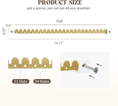 Earring Organizer Wall Mounted 2 Pack Earring Holder Hanging Jewelry Organizer Display for Stud/Hoop/Dangle Earring Necklace Bracelet Ring