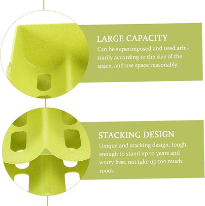 4pcs Unique Design Can Organizer Stackable Wine Bottle Holder Corner Storage Rack for Pantry Kitchen