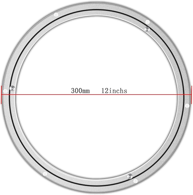 Lazy Susan Hardware Rotating Turntable Bearings Swivel Plate Hardware Aluminum Metal for Dining-Table and Workbench (12 Inchs) …