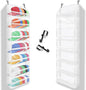7-layer large capacity Hat Organizer, Hat Rack for Door With Dust Cover, Adjustable Hooks, And Transparent Visible Over The Door Hat Rack, Ideal for Home Organizatio