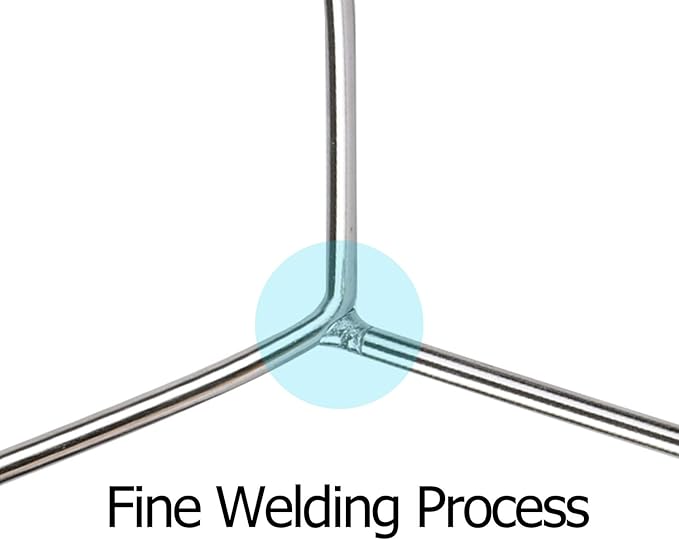 KINJOEK 50 Pack Wire Hangers for Clothes,17.7”Stainless Steel Wire Clothes Hanger 3MM Thick Coat Closet Hangers for Dry and Wet Clothes, Underwear and Trousers