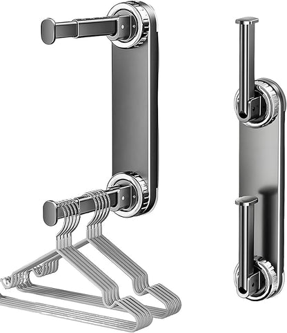 Hanger Organizer with Suction Cup, 2pc, with Suction Cup, Hangers Storage, Two-Tier Suction Hanger Organizer, No-Drill Easy Mount, not Include Hangers (Grey)