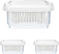 Square Soap Travel Case with Drainage Layer, Leak-Proof Soap Container for Gym, Bathroom, Traveling, Camping, Shower (3 Pcs, White)