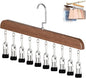 Closet Organizer with 10 Clips, Space Saving Hanging Closet Organizer, Space-Saving Closet Organizers and Storage with Sturdy Steel Non-Slip Clips (1, Vintage)