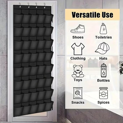 Over the Door Shoe Organizer, 40 Large Mesh Pockets Hanging Shoe Rack Organizer for Closet Behind the Door Storage Holder for Bedroom, Entryway,Dorm, Apartment and Small Spaces