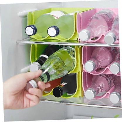 Cabilock Fridge Drink Organizer Rack Stackable Soda Can and Beer Bottle Holder for Storage for Cans and Bottles
