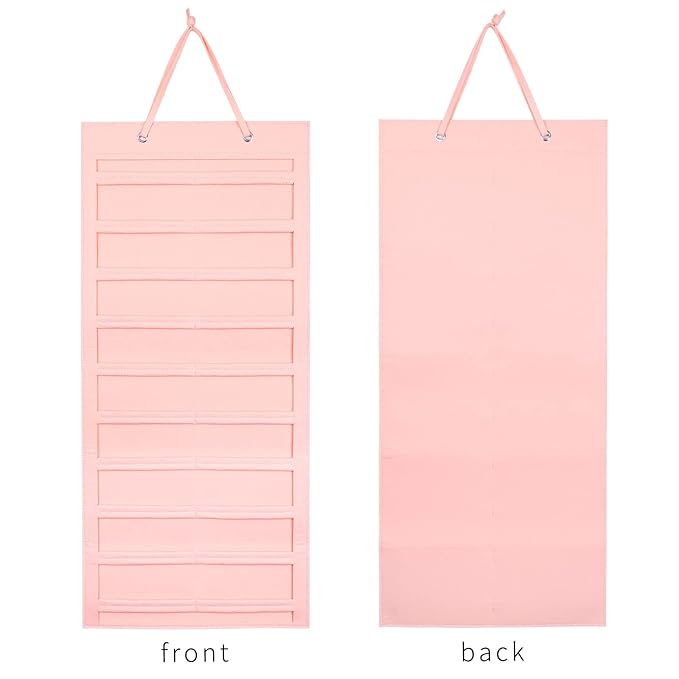 Bow Hanger for Girls Hair Bows - Large Wall, Door, Closet Organizer - Pink