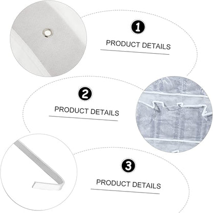 Zerodeko Hanging Shoe Storage Mount Door Organizer Nonwoven Bag Hooks Storage Organizer Pouch