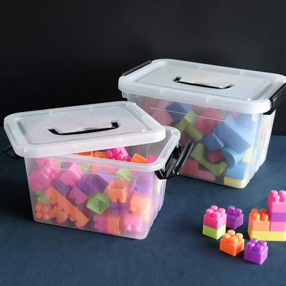 Wekioger 3 Pack Mixed Size Plastic Storage Bins for Multiuses, Clear Latching Storage Box (12Qt, 6Qt, 3.5Qt)
