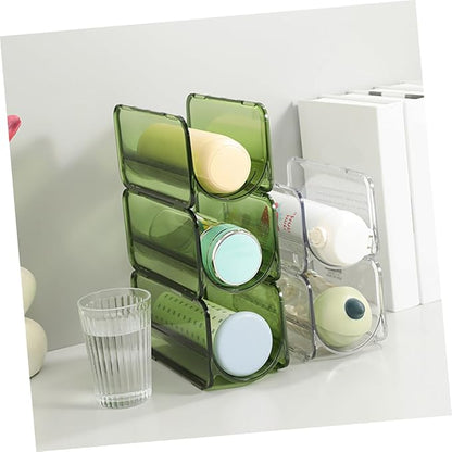 PRETYZOOM 2sets Cup Rack Bottle Organizer Bottle Storage Rack Kitchen Cabinet Organizer Office Fridge Water Dish Rack Dryer Rack Fridge Holder Wine Storage 2pcs*2