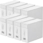 StorageTastic 8 Pack Bed Sheet Closet Organizers and Storage,Sturdy Foldable Storage Containers with Window and Label,Storage and Organization for Bedding Sheets,Duvet Covers,Blankets (White)