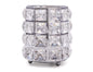 Silver Crystal Makeup Brushes Holder Organizer for Cosmetics Comb Brushes, Eyebrow Pen Pencil Storage Case Container, Silver