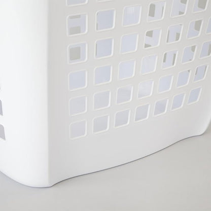 Sterilite Ultra Easy Carry Laundry Hamper, Comfort Handles to Easily Carry Clothes Between the Bedroom and Laundry Room, Plastic, White, 4-Pack