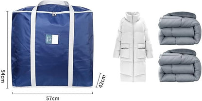 Oversize Moving Bag Waterproof Oversized Moving Bag with Zipper Design Storage Bag for Home Moving (Dark Blue)