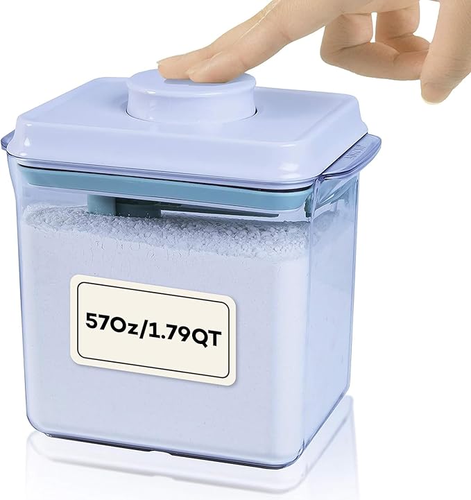 Bop Top Airtight Food Storage Containers with Lid 7 Cups / 57 oz | Kitchen Canister Sets | Air Tight Pantry Container| Pop Top Dry Food Storage Containers for Snacks, Sugar, Flour, Baking, Pasta