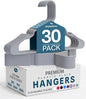 Utopia Home - Plastic Hangers 30 Pack - Space Saving Clothes Hanger - Durable and Strong Closet Organizers and Storage Makes It Ideal Stocking Stuffers or Apartment or Dorm Room Essentials (Grey)