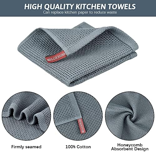 Nialnant 6 Pack Kitchen Towels,100% Cotton Absorbent Dish Cloths - Image 3