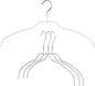 Mawa Reston Lloyd Silhouette Ultra-Thin Series, Non-Slip Space Saving Shirt Hanger, Style 42/FT, Pack of 4, White