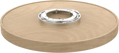 Rev-A-Shelf 18" Single Full Circle Lazy Susan Organizer for Diagonal Corner Kitchen Cabinets, Wooden Turntable Tray with Swivel Bearings, 4WLS001-18-B52