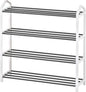 Plastic Show Rack Holder 4 Tier Shoes Stand Free Standing Shoe Racks for Closet Entryways Bedroom Patio Women Gift(Plastic)