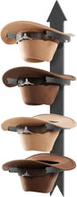 Cowboy Hat Rack, Cowboy Hat Holder Wall Mount Holds up to 4 Hats, Wooden Western Rustic Metal Cow boy Hat Hanger with Arrow Sign Board, Hat Rack for Western Hats, Fedora, Sun Hats (Black-1 Pack)