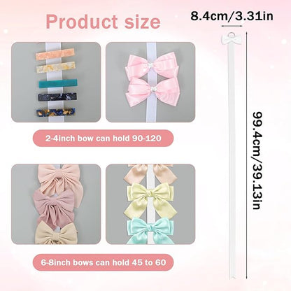 Mabor 3Pcs Hair Bow Holder, Hairbow Organizer Hanger for Girls Hair Bows, Ribbon Hairpin Organizer Storage for Women, Wall Hanging Alligator Clip Accessories