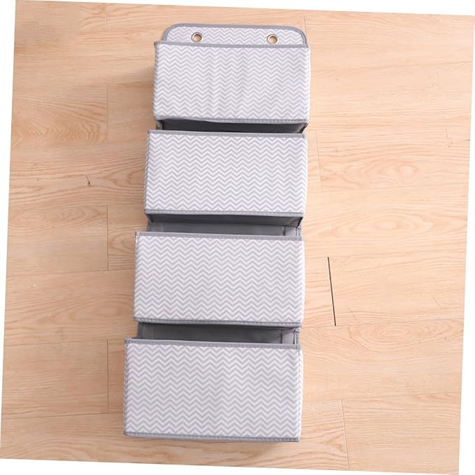 PRETYZOOM Over Door Pantry Organizer 4-Layer Hanging Closet Organizer Wall Hanging Bag Easy to Install