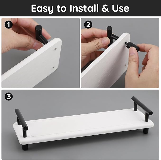 Segbeauty 12x4in Bathroom Tray, Absorbing Quick Dry Stone Drying Mat With Handle, Diatomaceous Sink Caddy Vanity Soap Organizer Holder, Kitchen Counter Bathroom Decor