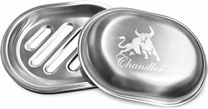 Chandler Stainless Steel Soap Dish for Shower & Bathroom Sink – Heavy Duty Metal Soap Holder, Hanging Soap Holder, Brushed Nickel Soap Dish with Drainage, Anti-Rust Stainless Steel Soap Bar Holder