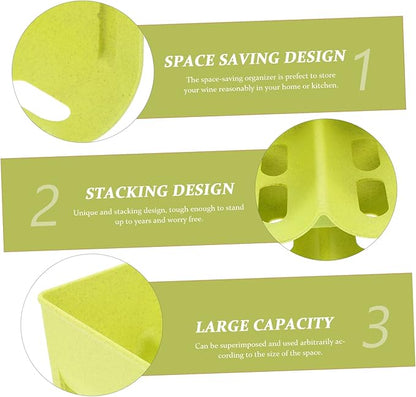 4pcs Unique Design Can Organizer Stackable Wine Bottle Holder Corner Storage Rack for Pantry Kitchen