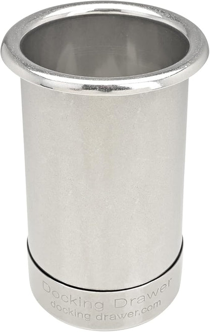Docking Drawer 3" Stainless Steel Canister for Hot Tools, Capped Design, Safely Stow Styling Tools