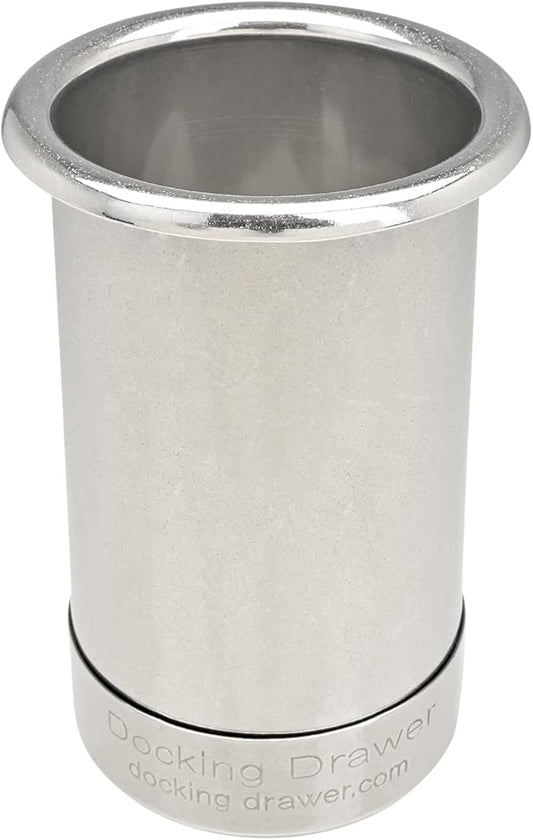 Docking Drawer 3" Stainless Steel Canister for Hot Tools, Capped Design, Safely Stow Styling Tools