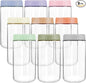 Overnight Oats Containers with Lids, 24oz Wide Mouth Mason Jars with Lids, 9 Pack Glass Jars with Airtight lid for Chia Pudding Yogurt Salad, Meal Prer Oatmeal Jars