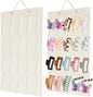 Claw Clip Organizer,Large Hair Clip Organizer,Premium Felt Hanging Claws Clips Storage Hanger for Girls Women Hair Clip,Banana Clip,Bows(NO Accessories) Display Stand for Wall Door Closet (Beige)