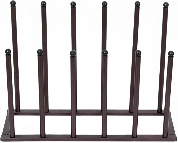 MyGift Bronze Tone Metal Freestanding Boot Rack, Shoe Rack for Mens Womens Cowboy Boots, Boot Organizer Stand for Closet, Entryway, Mudroom, or Garage, Holds up to 6 Pairs of Tall Boots