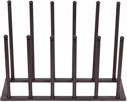 MyGift Bronze Tone Metal Freestanding Boot Rack, Shoe Rack for Mens Womens Cowboy Boots, Boot Organizer Stand for Closet, Entryway, Mudroom, or Garage, Holds up to 6 Pairs of Tall Boots