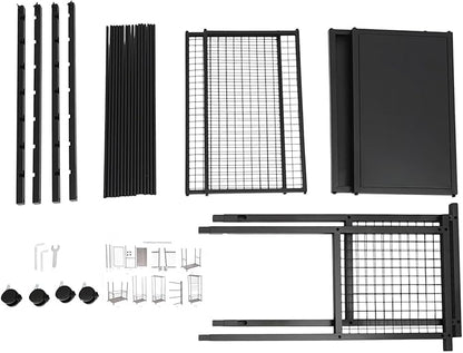 Ribbon Organizer Rack, Double Sided 16-Tier Ribbon Holder Organizer Rack, Flower Wrapping Paper Storage Stand, Scarf Tie Belt Towel Display Shelf Sewing Station Cart (Black)