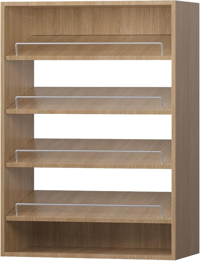 ROOMTEC 31.5" Shoe Shelf Short Tower Closet Unit, Modular Closet System with Shelf, Wardrobe Organizer for Bedroom or Walk-in Closet, Wall Mounted, Customizable Clothes Storage Unit, Wood