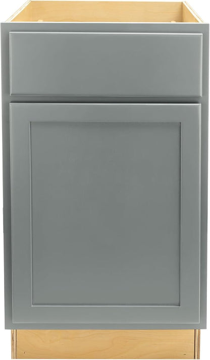 Quicklock RTA (Ready-to-Assemble) | Base Kitchen Cabinets - Shaker Style | Made in America (Magnetic Gray, 21" Wx34.5 Hx24 D Base)
