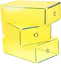 Plastic Drawer Shoes Storage Boxes 5 Pack Shoe Organizer Stackable Pull-out