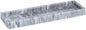 Bey-Berk Marble Bath Tray in Cloud Grey, 14.25" Slim Vanity Organizer, Serene Stone Accent