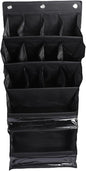 Multifunctional Door Storage Bag,multi Layer Bedroom Organizer,over The Door Shoe Bag Breathable Space Saving Hanging Storage Holder With Pockets Hanging Shoe Rack (Black)